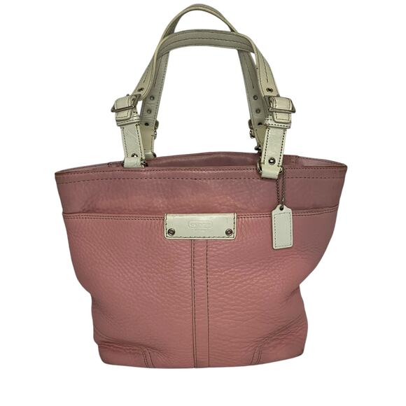 Coach Handbags - Coach Hamilton Pink Pebbled Leather Tote Shoulder Bag